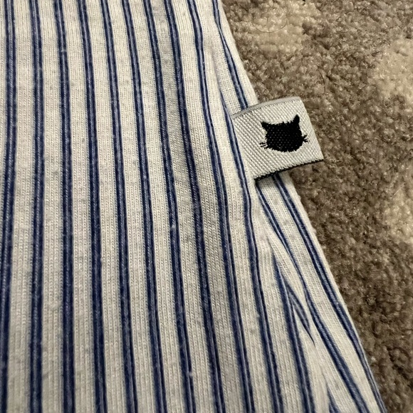 The cats pajamas size medium set blue and white stripe - Picture 4 of 4